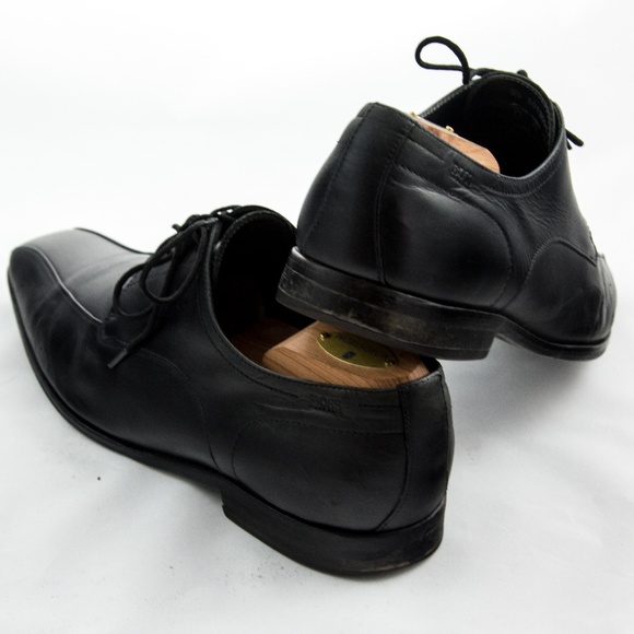 Hugo Boss Black Leather Lace-up Shoes Size 9.5 - Picture 4 of 8